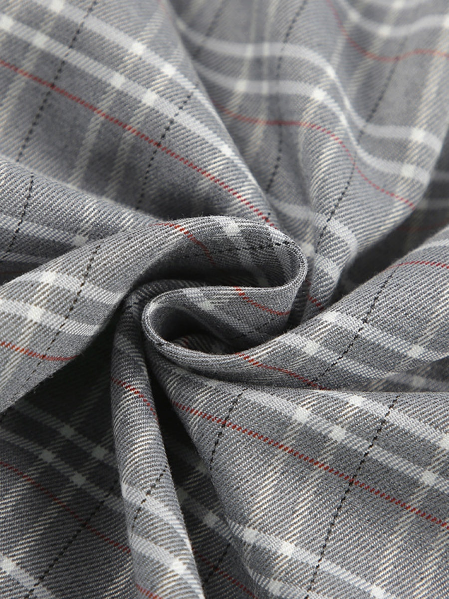 Liber Autumn Women's Buttons Plaid Shirts