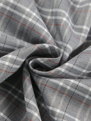 Liber Autumn Women's Buttons Plaid Shirts