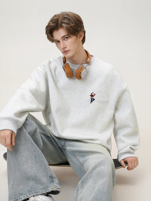 Liber Autumn Men's Embroidered Pattern Pattern Sweatshirts