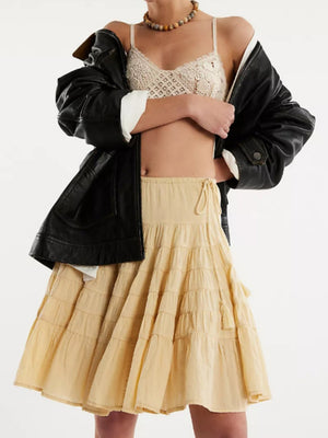 Multi-story Straps Sweet Short Skirt