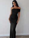Slit Off-shoulder Hip-hugging Formal Dress Maxi Dresses