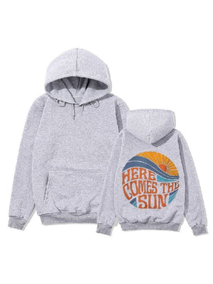 Forever Chasing Sunsets Loose Casual Hooded Sweatshirt