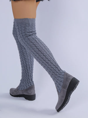 Over-the-knee Knitted Women's Boots