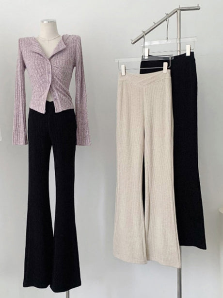 Sexy Cropped Knit Casual Pants