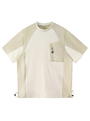 Color-blocked Patchwork Breathable Loose-fit T-shirts