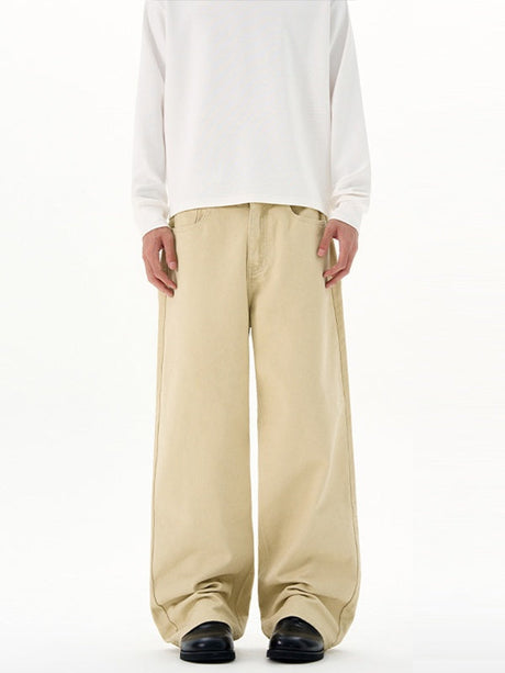 Vintage Simple Straight-fit Pants