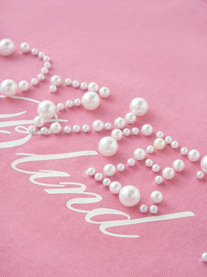 Letter Beading Loose-fit T-shirts