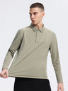 Sports Long Sleeve Base Layer Stand Collar POLO