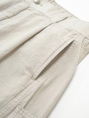 Liber Autumn Neutral wear Solid Color Pants