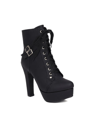 Platform Chunky Heel Sexy Buckle Women's Boots