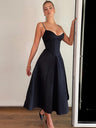 Black Elegant Camisole Formal Dress Maxi Dresses