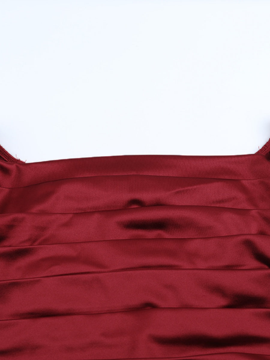 Off-the-shoulder Style With Slits Satin Sexy Backless Dinner Cocktail Party Wedding Long Dress