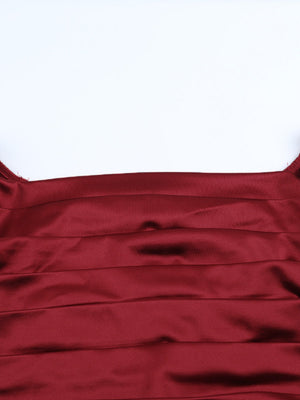 Off-the-shoulder Style With Slits Satin Sexy Backless Dinner Cocktail Party Wedding Long Dress