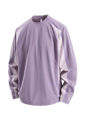 Quick-drying Sunscreen Loose-fit Color-blocked T-shirts