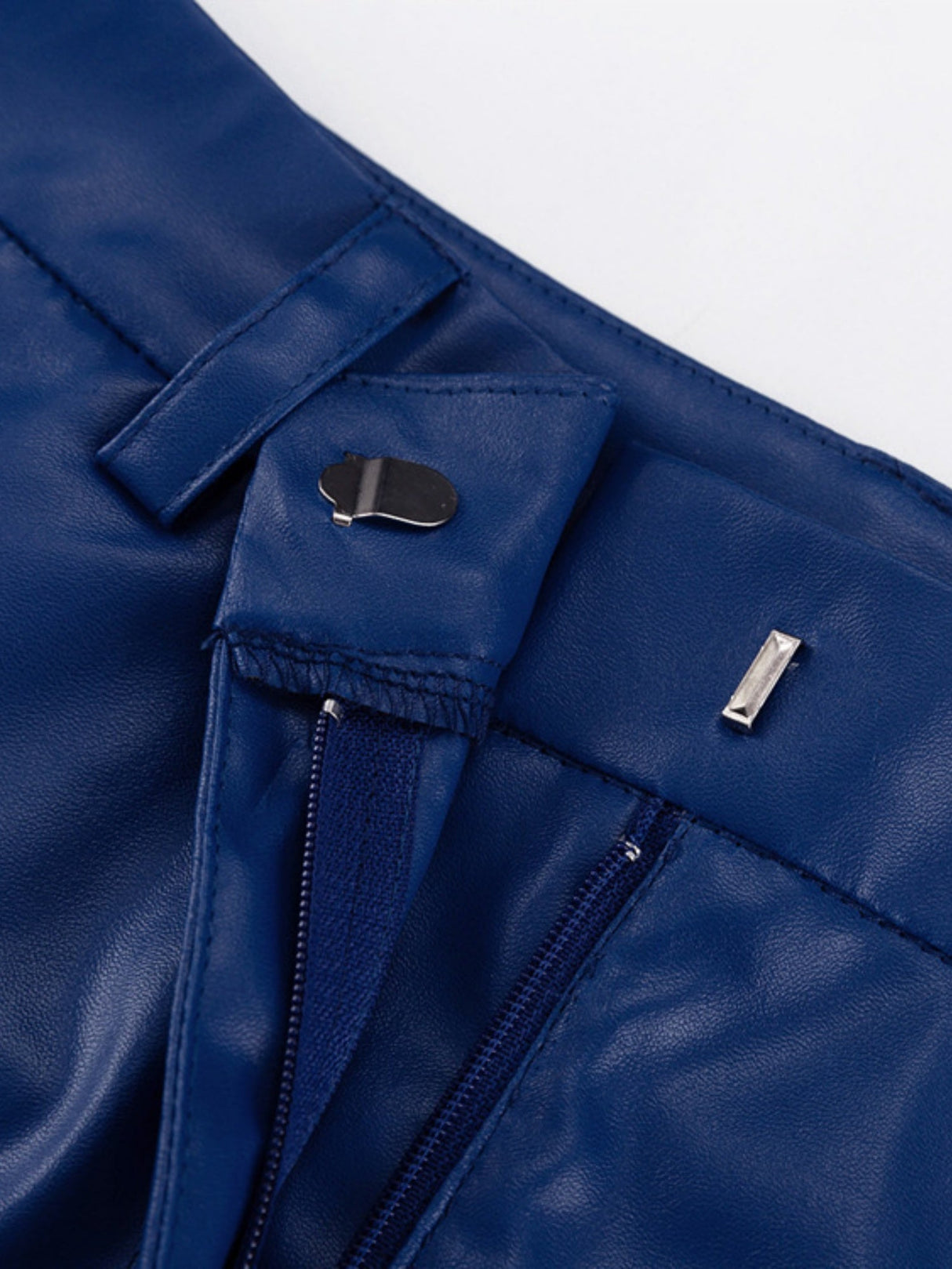 Leather Stitching High-waisted Hip Lift Straight-leg Pants Pants