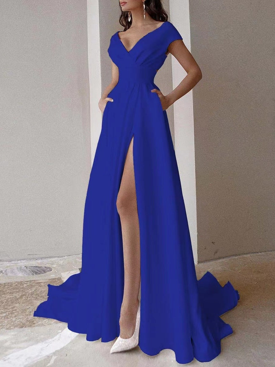 Slit Big Swing Formal Dress Maxi Dresses