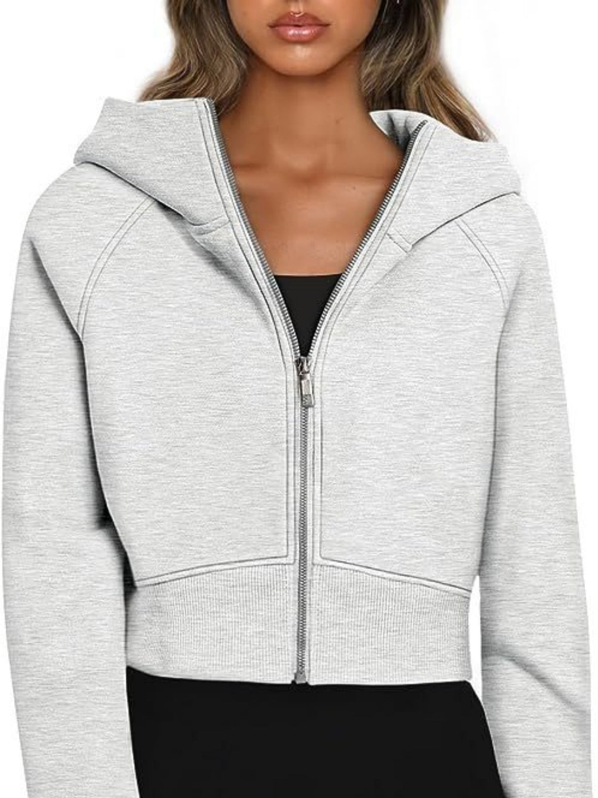 Hooded, Zip-up, Fleece-lined, Warm Sweatshirt/cardigan/outerwear For Autumn And Winter