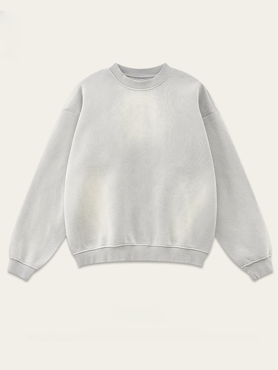Liber Autumn Neutral wear Ribbed hem Solid Color Sweatshirts&Hoodies