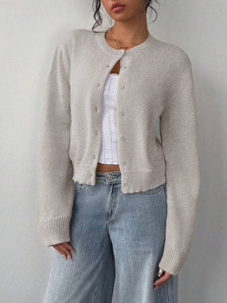 Thread Solid Color Simplicity Cardigans