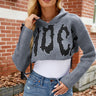 Hooded Shorts Letter Sweater