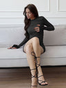 Turtleneck Red Wrinkles All Over The Body Seminarians Hip-hugging Nightclub Short Dress