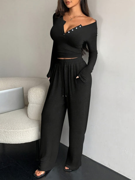 Lace Trim Slim 2-piece Sets