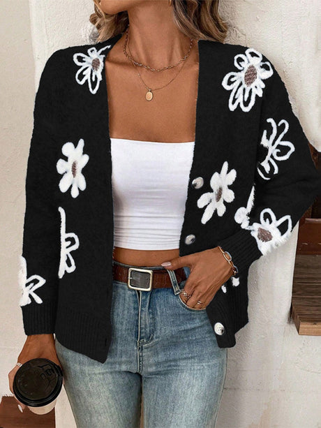 Flower pattern Cardigans