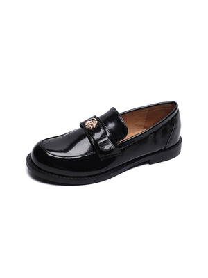 Liber Spring and Autumn Metal Buckle Women's Loafers