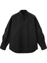 Liber Autumn Neutral wear Pocket decoration Solid Color Shirts