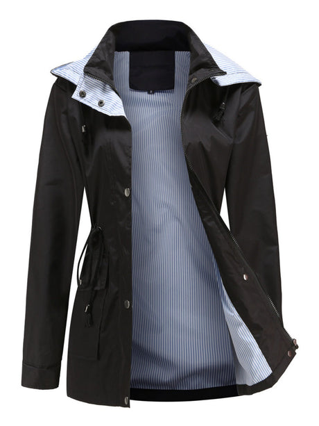 Removable Cap Water Proof Pocket Hooded Jackets
