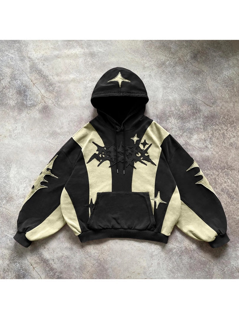 Liber Autumn Neutral wear Color Block Sweatshirts&Hoodies