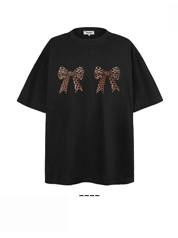 Liber Summer Women's Printed Bow T-shirts
