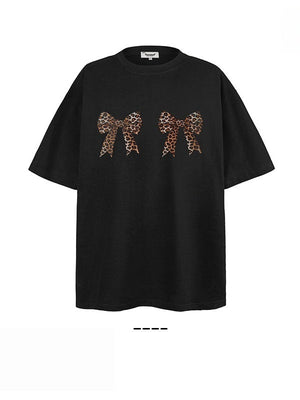 Liber Summer Women's Printed Bow T-shirts