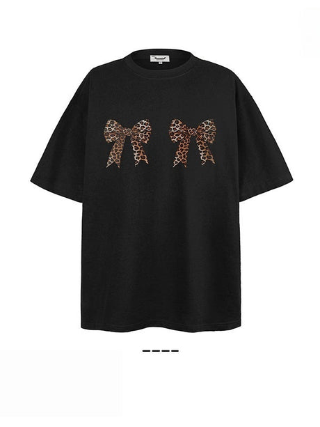 Liber Summer Women's Printed Bow T-shirts