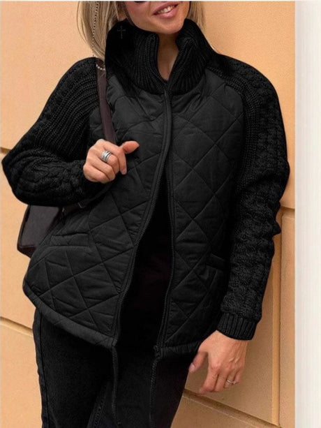 Liber Autumn Women's Zipper Plaid Jackets