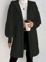 Solid Color Long-sleeved Hooded Loose Plush Jackets