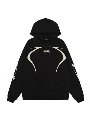 Jersey Style Printed Plush Hoodies