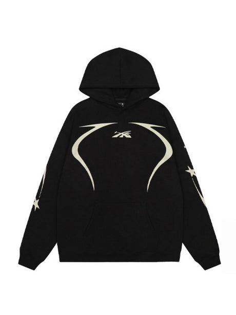 Jersey Style Printed Plush Hoodies