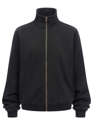 Liber Autumn Neutral wear Zipper decoration Solid Color Sweatshirts&Hoodies