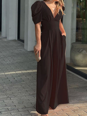 Puff Sleeve Maxi Dresses