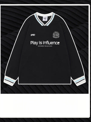 Liber Autumn Men's Embroidery Letter T-shirts