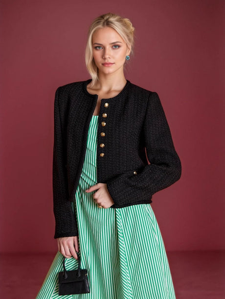 Liber Summer Women's Buttons Solid Color Jackets