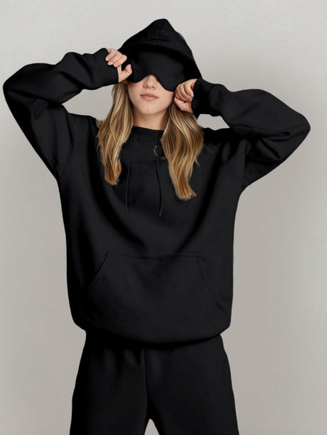 Liber Summer Women's Pocket Solid Color Sweatshirts&Hoodies