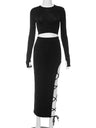 Liber Autumn Women's Bandage Environmental friendly Maxi Dresses