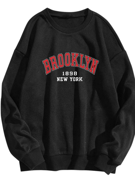 Liber Autumn Women's Printed Letter Sweatshirts&Hoodies