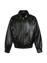 Solid Color Cleanfit Short Leather Jacket Lapel Jacket