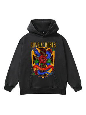 Retro Fried Snowflakes Printed Hoodies