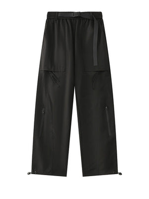 Liber Spring Men's Pocket decoration Solid Color Cargo Trousers