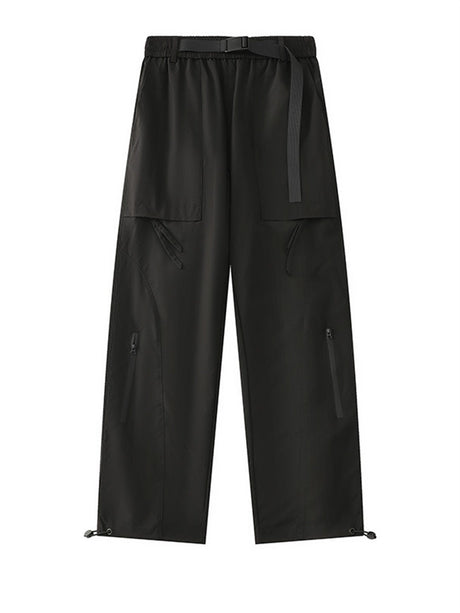 Liber Spring Men's Pocket decoration Solid Color Cargo Trousers