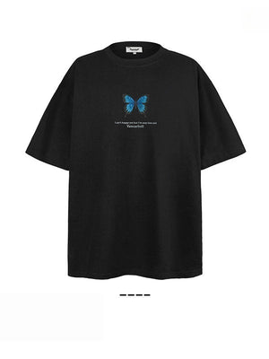 Liber Summer Neutral Printed Butterfly T-shirts